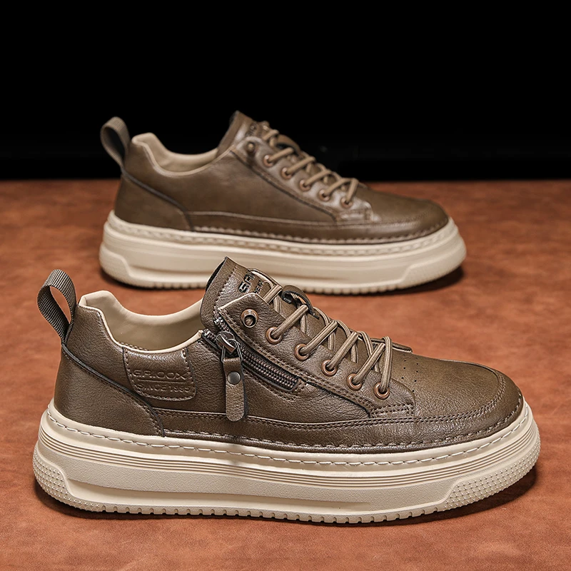 Men's Casual Work Shoes Soft Bottom Brown Leather Slip-On Sports Leisure All-Match Summer Shoes Korean Style Outdoor Shoes
Men's Casual Work Shoes Soft Bottom Brown Leather Slip-On Sports Leisure All-Match Summer Shoes Korean Style Outdoor Shoes