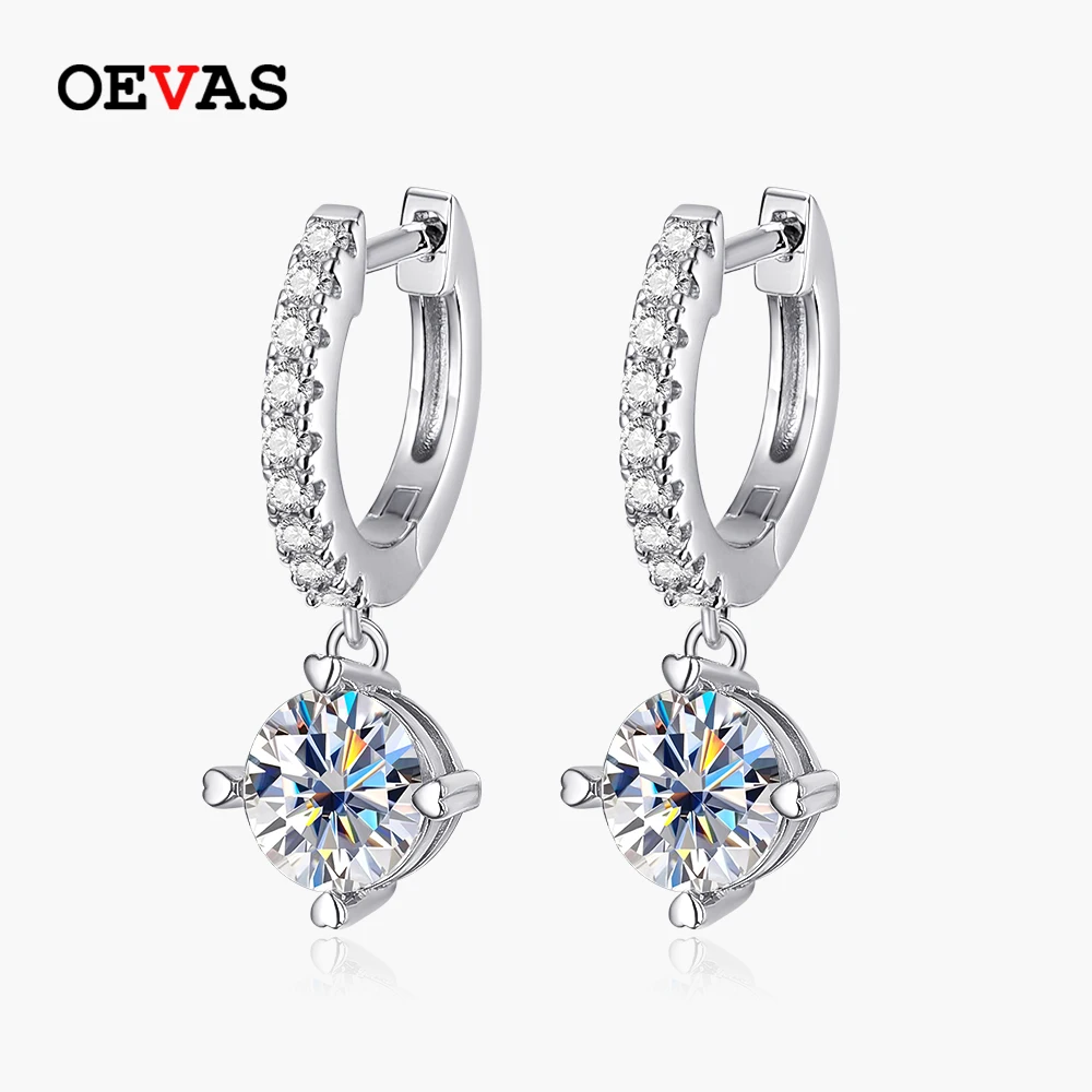 OEVAS 100% 925 Sterling Silver Wedding Party Drop Earrings For Women Sparkling Real 0.5/1 Carat D Color Moissanite Fine Jewelry
OEVAS 100% 925 Sterling Silver Wedding Party Drop Earrings For Women Sparkling Real 0.5/1 Carat D Color Moissanite Fine Jewelry
