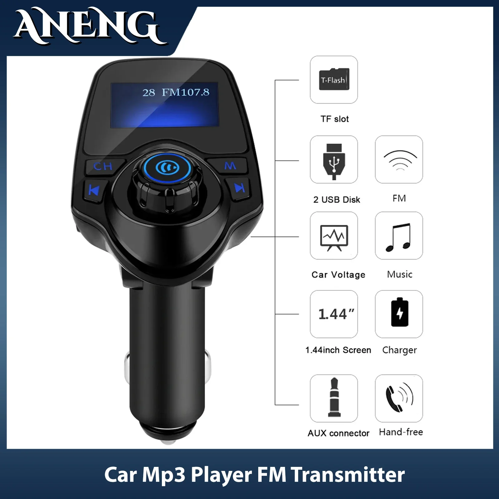 Автомобильный MP3-плеер FM-передатчик для автомобильного адаптера громкой связи Bluetooth AUX зарядное устройство для прикуривателя сигары USB
Автомобильный MP3-плеер FM-передатчик для автомобильного адаптера громкой связи Bluetooth AUX зарядное устройство для прикуривателя сигары USB