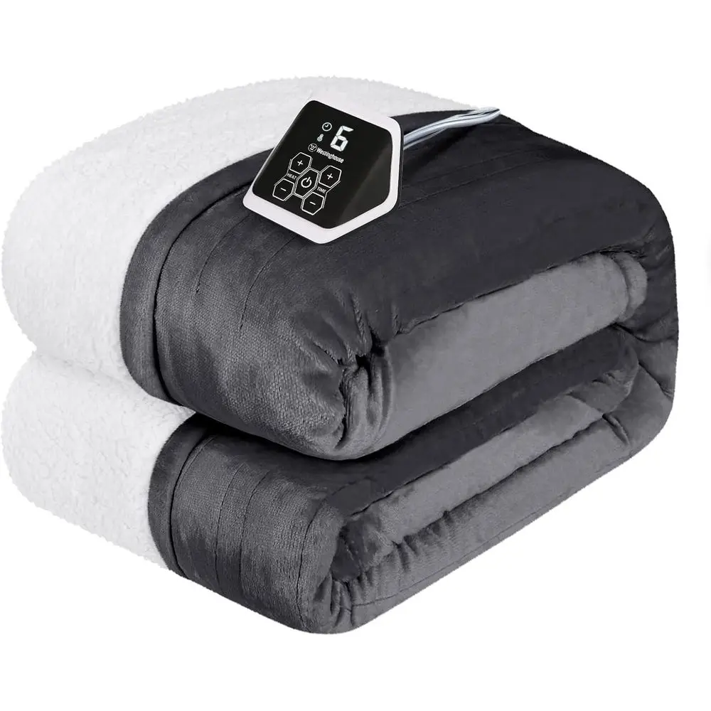 Twin Size Electric Blanket with 10 Heat Settings, 12-Hour Auto-Off, Machine Washable, 62x84 Inches, Charcoal
Twin Size Electric Blanket with 10 Heat Settings, 12-Hour Auto-Off, Machine Washable, 62x84 Inches, Charcoal