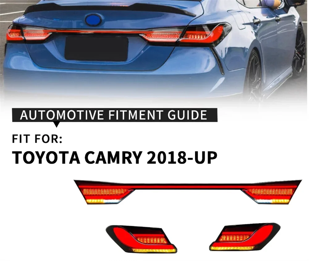 Автомобильный полный светодиодный задний фонарь в сборе для Toyota Camry 18-23 задний фонарь указатель поворота тормозной задний ход
Автомобильный полный светодиодный задний фонарь в сборе для Toyota Camry 18-23 задний фонарь указатель поворота тормозной задний ход