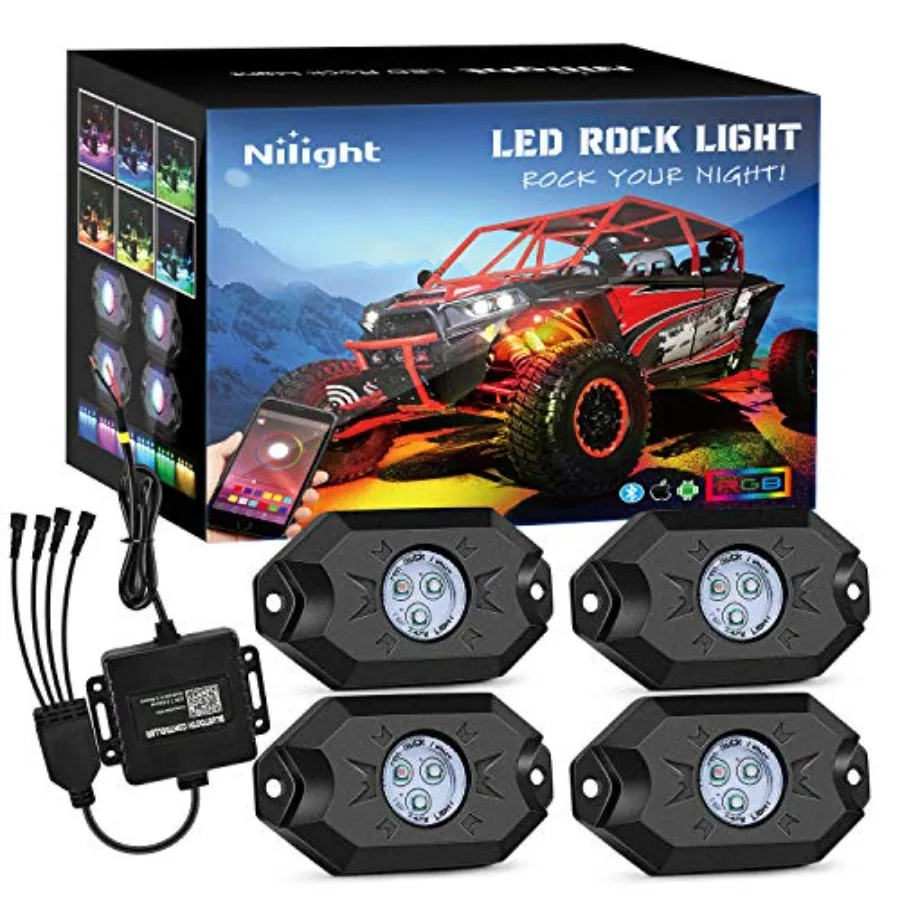 RGB LED Rock Lights Kit with 4 Pods for Truck ATV UTV RZR SUV Underglow Multicolor Neon Light Pod Featuring Bluetooth App Contr
RGB LED Rock Lights Kit with 4 Pods for Truck ATV UTV RZR SUV Underglow Multicolor Neon Light Pod Featuring Bluetooth App Contr