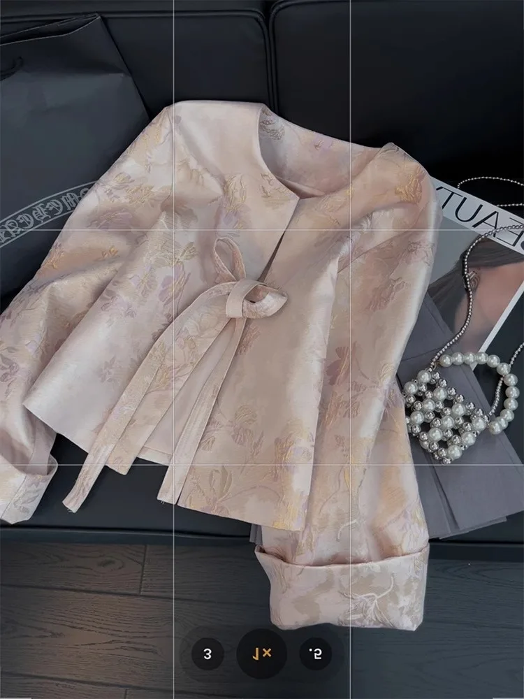 New Chinese Sle round Ne Heavy Embroidery Satin Women's Jaet Spring Autumn Sweet Small Size Open Cardigan Top
New Chinese Sle round Ne Heavy Embroidery Satin Women's Jaet Spring Autumn Sweet Small Size Open Cardigan Top
