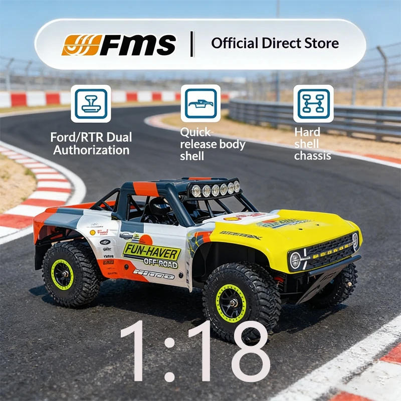 Новая радиоуправляемая модель внедорожника Ford Bronco FMS 1/18 с коллекторным двигателем, имитация гоночного автомобиля для бездорожья, коллекционная модель с дистанционным управлением
Новая радиоуправляемая модель внедорожника Ford Bronco FMS 1/18 с коллекторным двигателем, имитация гоночного автомобиля для бездорожья, коллекционная модель с дистанционным управлением