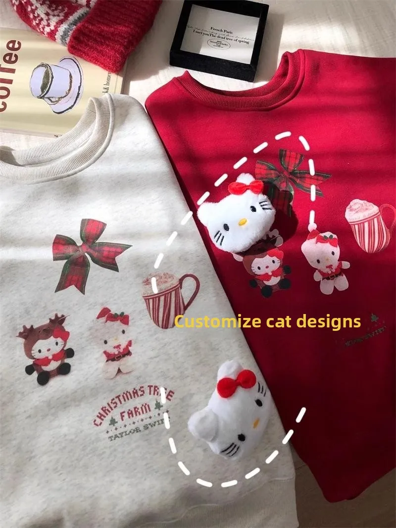 Kitty Pendant Towel Embroidered Snowman Print Fleece Lined round Neck Sweatshirt Women's Fashion Winter 2025 Cotton Blend Swe...
Kitty Pendant Towel Embroidered Snowman Print Fleece Lined round Neck Sweatshirt Women's Fashion Winter 2025 Cotton Blend Swe...