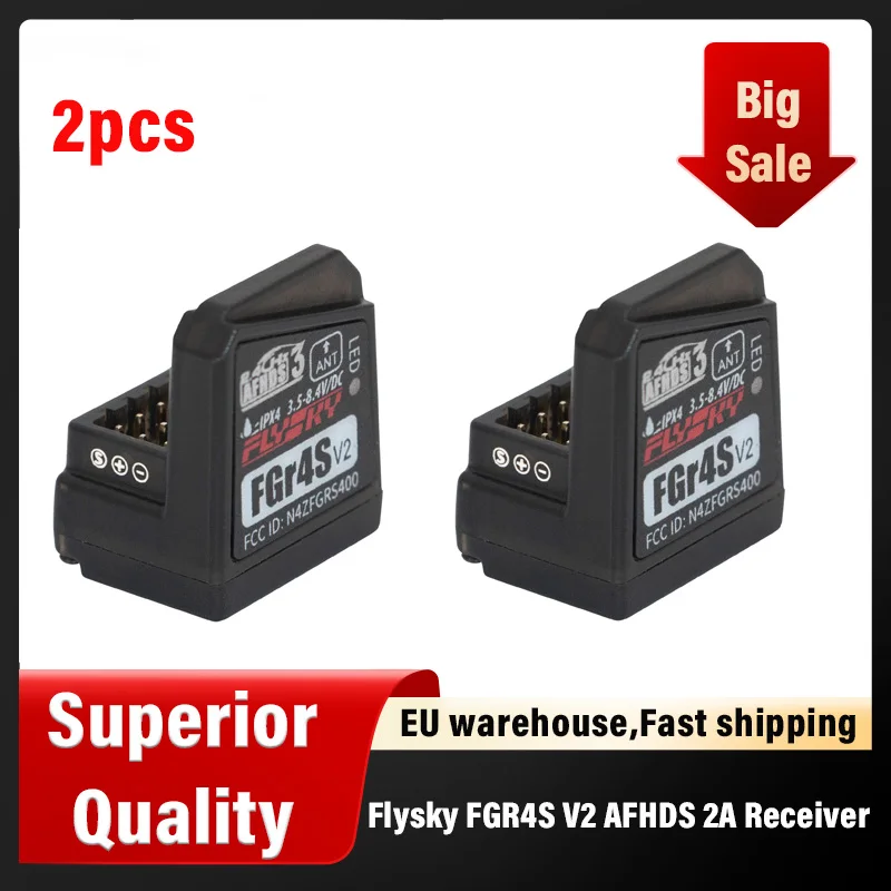 2 шт. Flysky FGR4S V2 AFHDS 2A приемник, одинарная антенна, выход ШИМ/PPM/IBUS, для радиоуправляемого передатчика Flysky NB4/PL18
2 шт. Flysky FGR4S V2 AFHDS 2A приемник, одинарная антенна, выход ШИМ/PPM/IBUS, для радиоуправляемого передатчика Flysky NB4/PL18