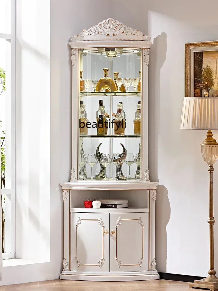 Corner Wine Cabinet European Style Living Room Wall Side Cabinet Display French Cream Style
Corner Wine Cabinet European Style Living Room Wall Side Cabinet Display French Cream Style
