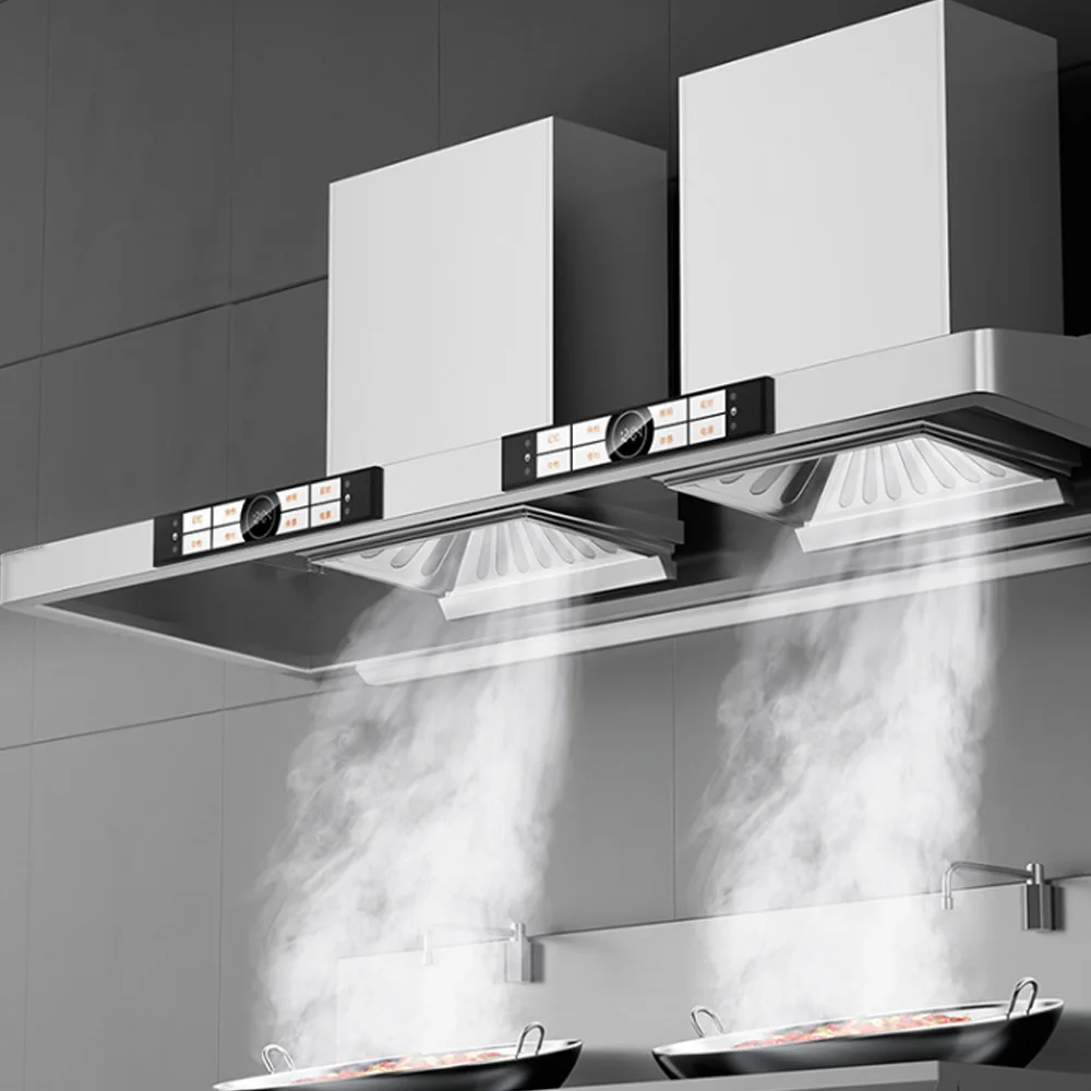 Коммерческие умные двухголовочные настенные вытяжки из нержавеющей стали мощностью 1600 Вт для ресторанов, отелей, столовых
Коммерческие умные двухголовочные настенные вытяжки из нержавеющей стали мощностью 1600 Вт для ресторанов, отелей, столовых