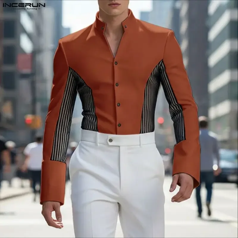 INCERUN Men Shirt Mesh Patchwork See Through Stand Collar Long Sleeve Men Clothing 2026 Sexy Fashion Casual Camisas Tops S-5XL
INCERUN Men Shirt Mesh Patchwork See Through Stand Collar Long Sleeve Men Clothing 2026 Sexy Fashion Casual Camisas Tops S-5XL