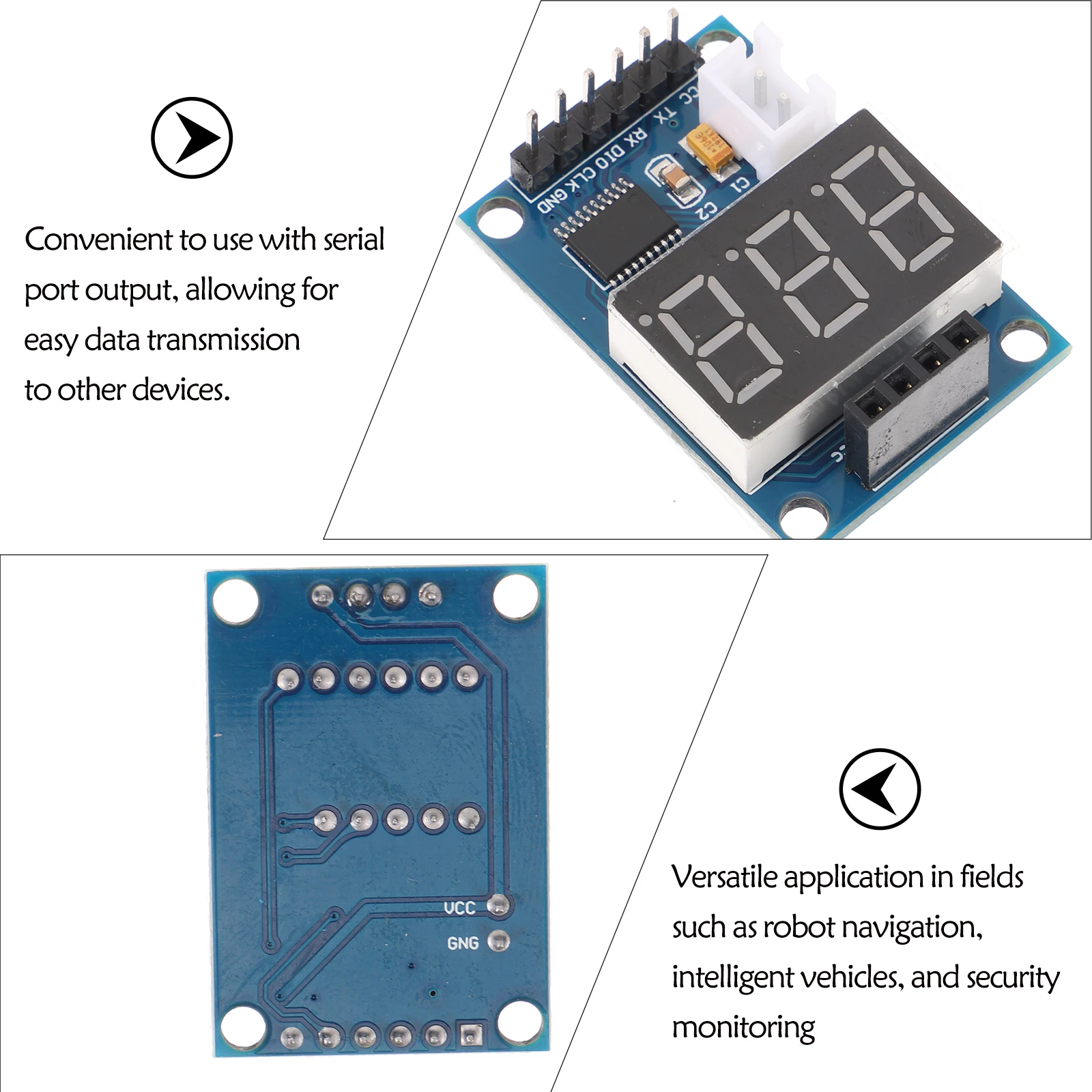 High Precision Ultrasonic Distance Measuring Module Sensor For Robot Navigation Security Monitoring Compact Easy
High Precision Ultrasonic Distance Measuring Module Sensor For Robot Navigation Security Monitoring Compact Easy