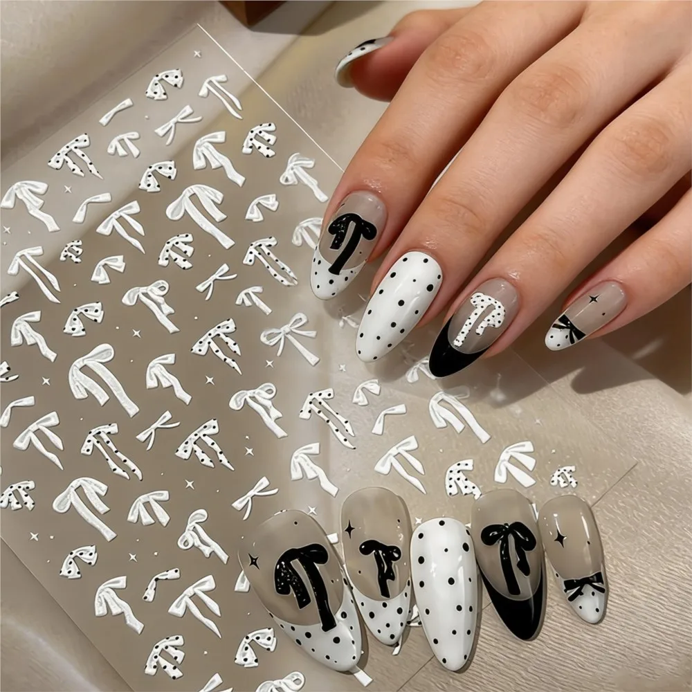 1Sheet Black White Red Polka Dot Bow Tie Nail Decals Self-Adhesive Glossy Cute Bowknots Nail Sticker Ribbon Bow Manicure Sliders
1Sheet Black White Red Polka Dot Bow Tie Nail Decals Self-Adhesive Glossy Cute Bowknots Nail Sticker Ribbon Bow Manicure Sliders