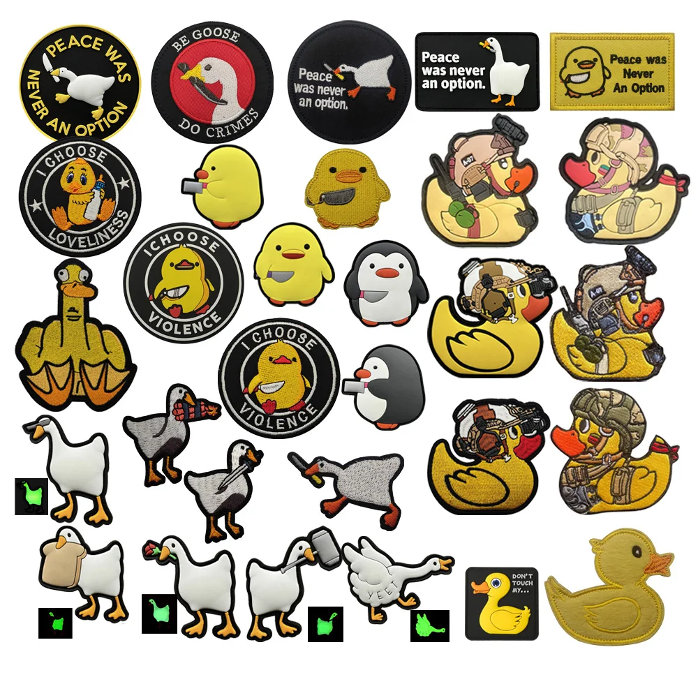 New Rubber Tactical Duck Magic Patch, Kitchen Knife Duck, Tactical White Goose, Embroidered Cute Baby Bottle Duck Bag Armband
New Rubber Tactical Duck Magic Patch, Kitchen Knife Duck, Tactical White Goose, Embroidered Cute Baby Bottle Duck Bag Armband