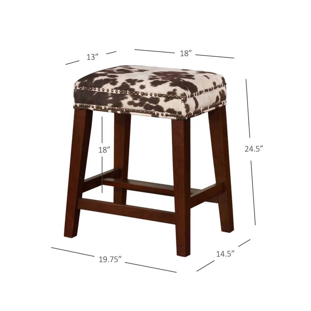 Cow Print Counter Stool 24.5 Inch Height Indoor Use Backless Barstool with Footrest Solid Beechwood Frame Commercial Grade
Cow Print Counter Stool 24.5 Inch Height Indoor Use Backless Barstool with Footrest Solid Beechwood Frame Commercial Grade