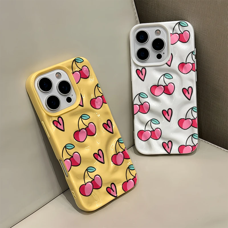 Love Heart Cherry Soft Phone Case For iPhone 17 Air 16 14 15 Pro Plus 13 12 11 Pro Max Silicone Luxury 3D Wrinkle Back Cover
Love Heart Cherry Soft Phone Case For iPhone 17 Air 16 14 15 Pro Plus 13 12 11 Pro Max Silicone Luxury 3D Wrinkle Back Cover