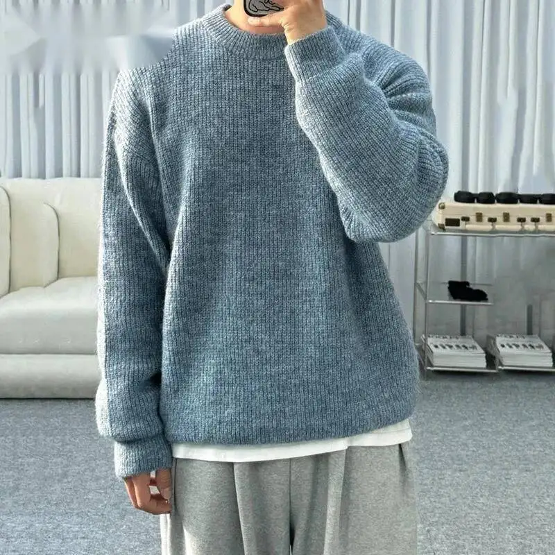 Korean Style Men's Pullovers Solid Color Round Neck Casual Menswear Knitting Loose All-match Male Tops Winter 2026 9X5M0V
Korean Style Men's Pullovers Solid Color Round Neck Casual Menswear Knitting Loose All-match Male Tops Winter 2026 9X5M0V