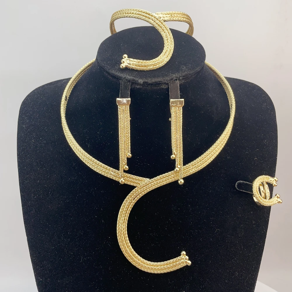Brazilian Simple Style Big Bold Necklace Luxury Quality African Bride Jewelry Set For Women Party Gifts FHK21973
Brazilian Simple Style Big Bold Necklace Luxury Quality African Bride Jewelry Set For Women Party Gifts FHK21973