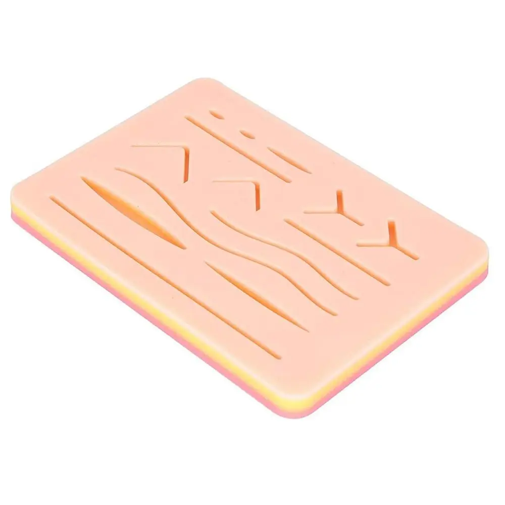 Sturdy 3 Layers Suture Practice Pad Long-lasting Mesh 14 Wounds Silicon Skin Pad Reusable Hard To Rip Training Skin Model Nurses
Sturdy 3 Layers Suture Practice Pad Long-lasting Mesh 14 Wounds Silicon Skin Pad Reusable Hard To Rip Training Skin Model Nurses