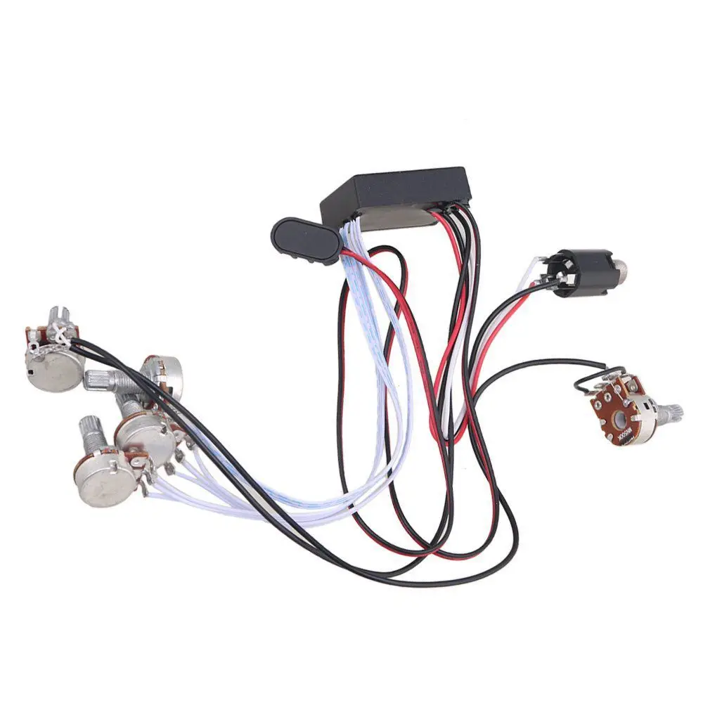 A89E-Preamp 3 Band Equalizer EQ Harness Guitar Bass Tone Control System for Active Pickup
A89E-Preamp 3 Band Equalizer EQ Harness Guitar Bass Tone Control System for Active Pickup