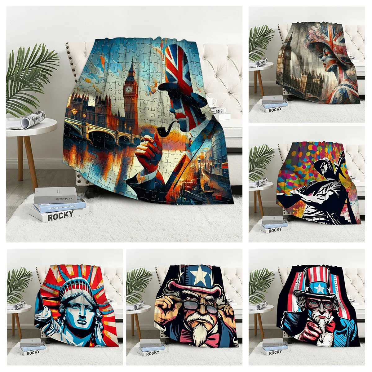 Одеяло в стиле ретро в американском стиле, стильное одеяло для спальни, дивана, плюшевое одеяло, декоративное одеяло для вечеринки, 150 см x 200 см 
Одеяло в стиле ретро в американском стиле, стильное одеяло для спальни, дивана, плюшевое одеяло, декоративное одеяло для вечеринки, 150 см x 200 см