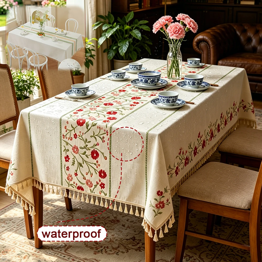 1pc New European Style Slip-resistant Waterproof Tablecloth, Rectangle Washable Anti-Slip Fabric Table Cover for Restaurant Home
1pc New European Style Slip-resistant Waterproof Tablecloth, Rectangle Washable Anti-Slip Fabric Table Cover for Restaurant Home