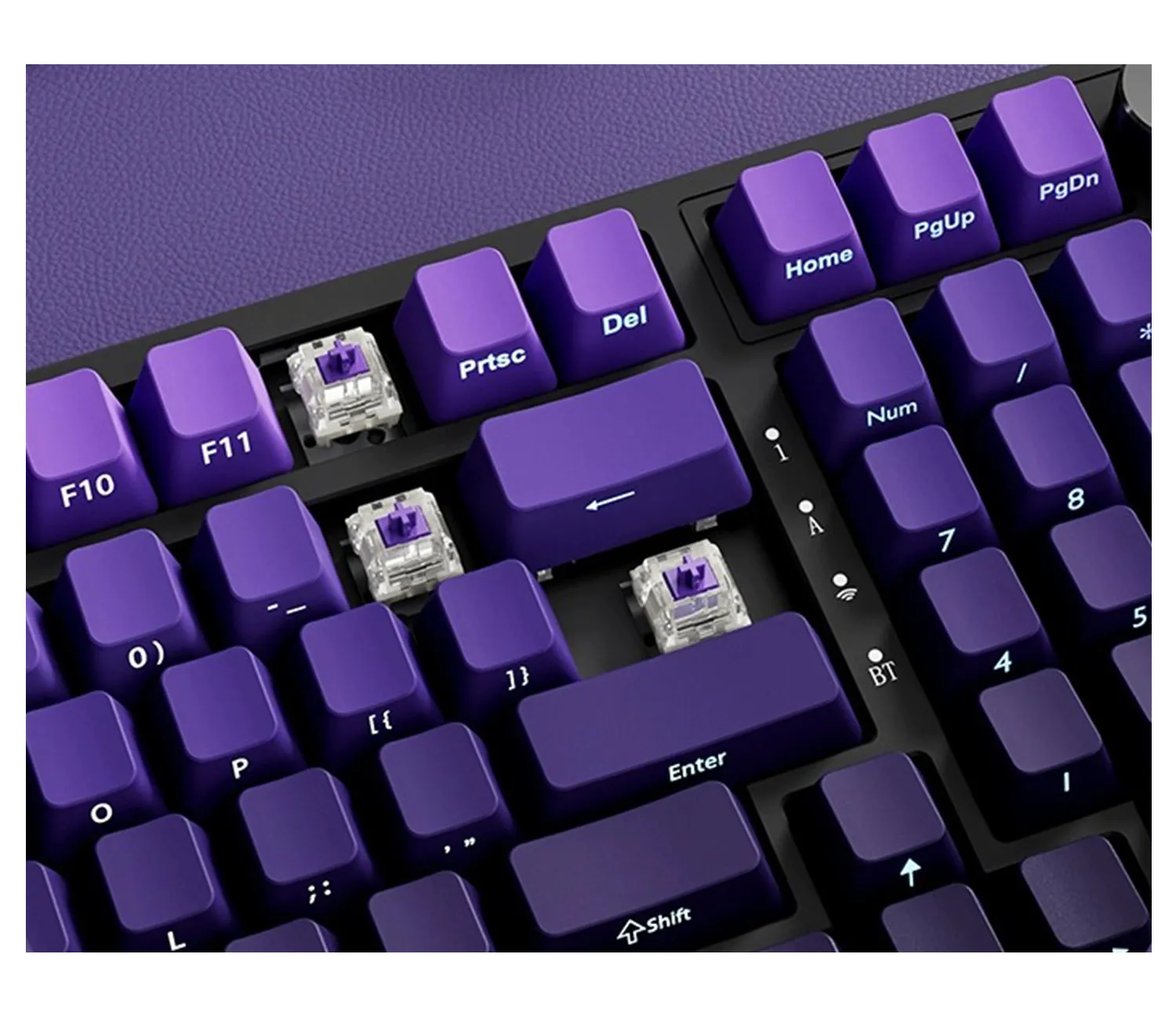 Purple custom side engraved light transmission gradual change keycap wooting adaptation step from ace68 key 87 key 108 key
Purple custom side engraved light transmission gradual change keycap wooting adaptation step from ace68 key 87 key 108 key