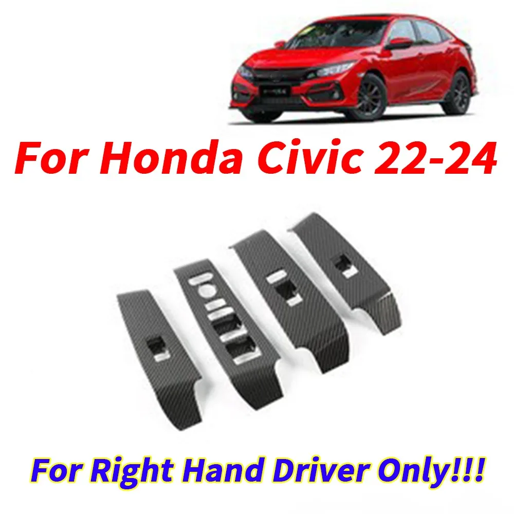 RHD Bright Carbon Fiber Car Window Switch Panel Cover Trim For Honda Civic 22-24
RHD Bright Carbon Fiber Car Window Switch Panel Cover Trim For Honda Civic 22-24