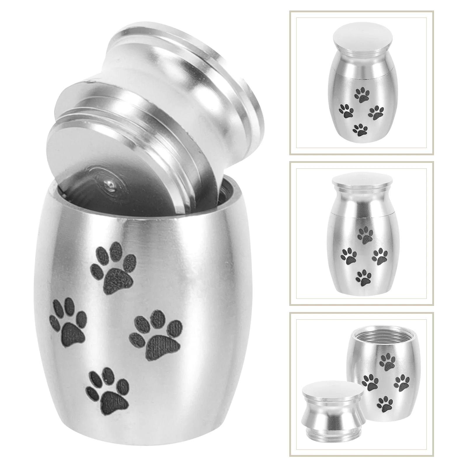 Metal Pet Urn for Ashes Small Silver Alloy Cats Dogs Cremation Keepsake Memorial Bone Storage Lightweight Sealed Lid Compact
Metal Pet Urn for Ashes Small Silver Alloy Cats Dogs Cremation Keepsake Memorial Bone Storage Lightweight Sealed Lid Compact