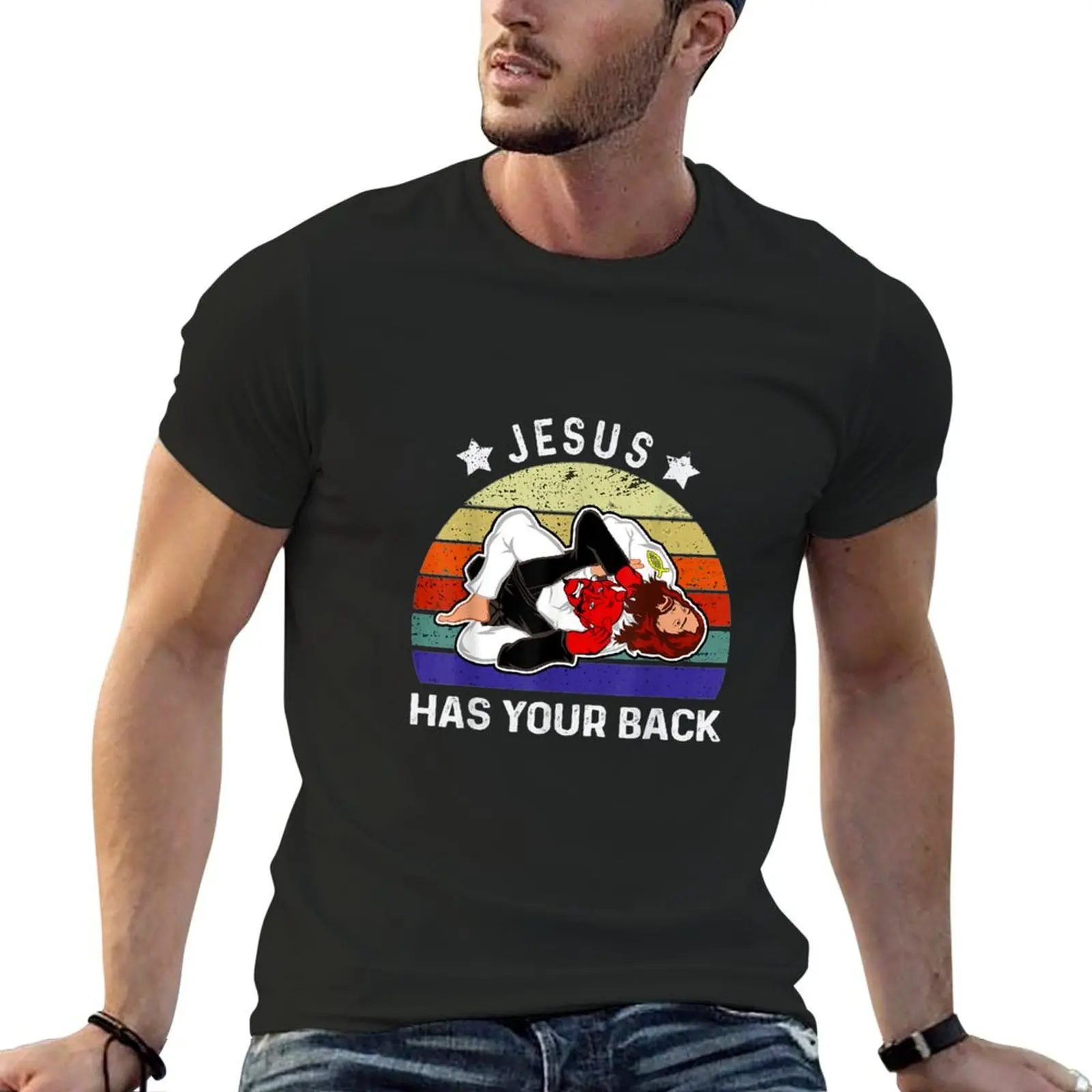 Brazilian Jiu Jitsu Jesus Jesus Has Your Back T-Shirt quick-drying anime tshirt men graphic t shirts
Brazilian Jiu Jitsu Jesus Jesus Has Your Back T-Shirt quick-drying anime tshirt men graphic t shirts