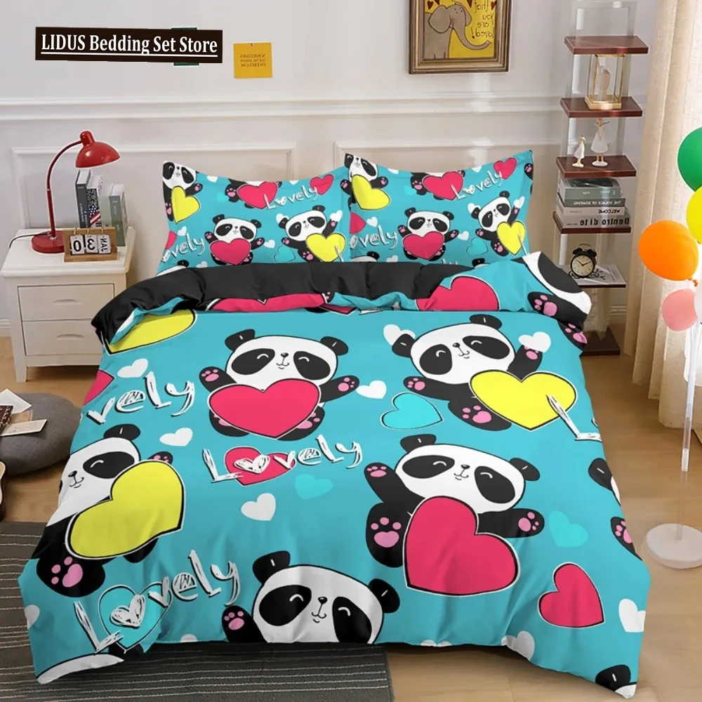 Lovely Cartoon Panda Bedding Sets Printed Duvet Cover Set For Boys Girls 135x200 Duvet Cover King Single Double Size Room Decor
Lovely Cartoon Panda Bedding Sets Printed Duvet Cover Set For Boys Girls 135x200 Duvet Cover King Single Double Size Room Decor