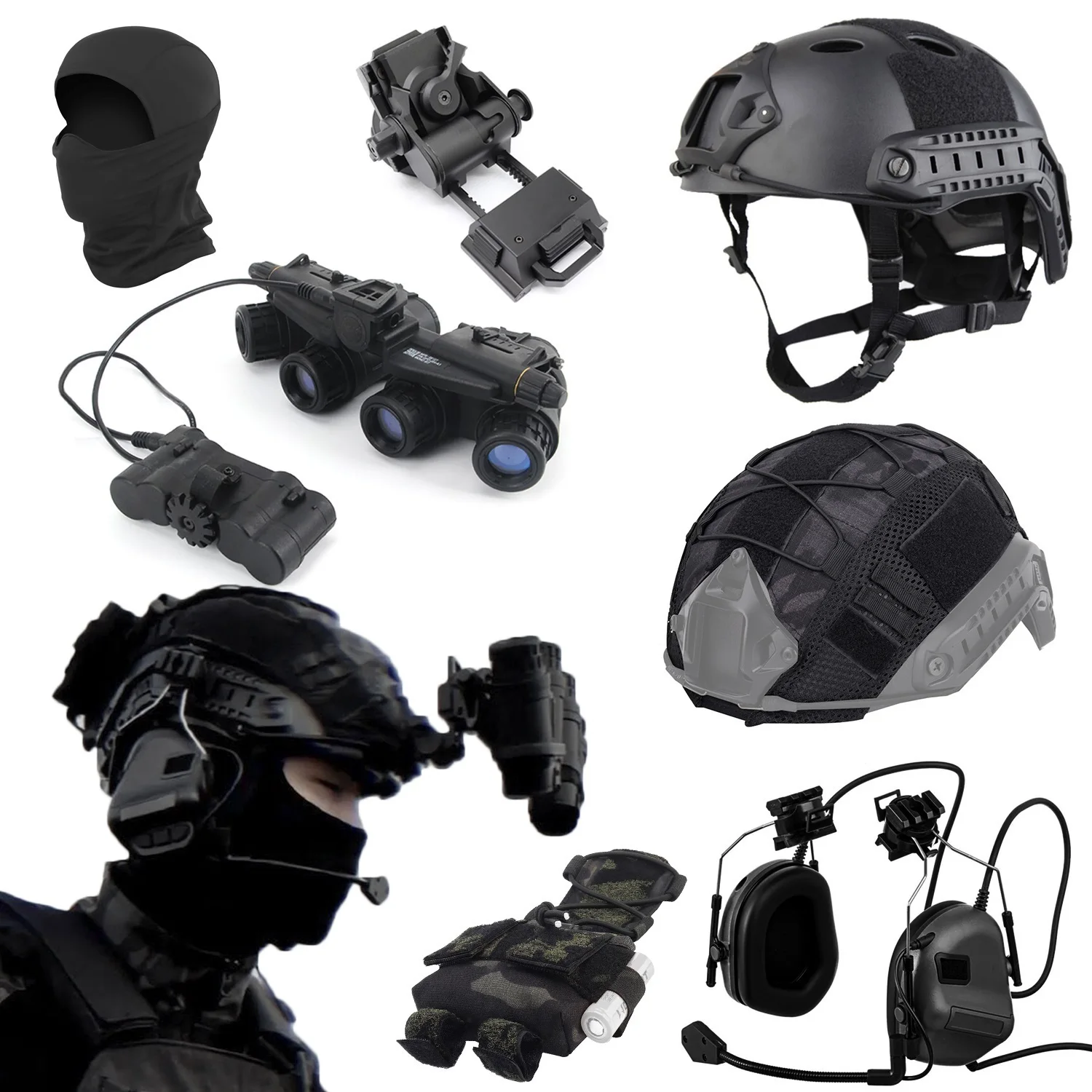 Airsoft Tactical FAST Helmet Set - 31db Noise Reduction Headset And L4G24 Mount - for War Games And Live CS And Cosplay
Airsoft Tactical FAST Helmet Set - 31db Noise Reduction Headset And L4G24 Mount - for War Games And Live CS And Cosplay