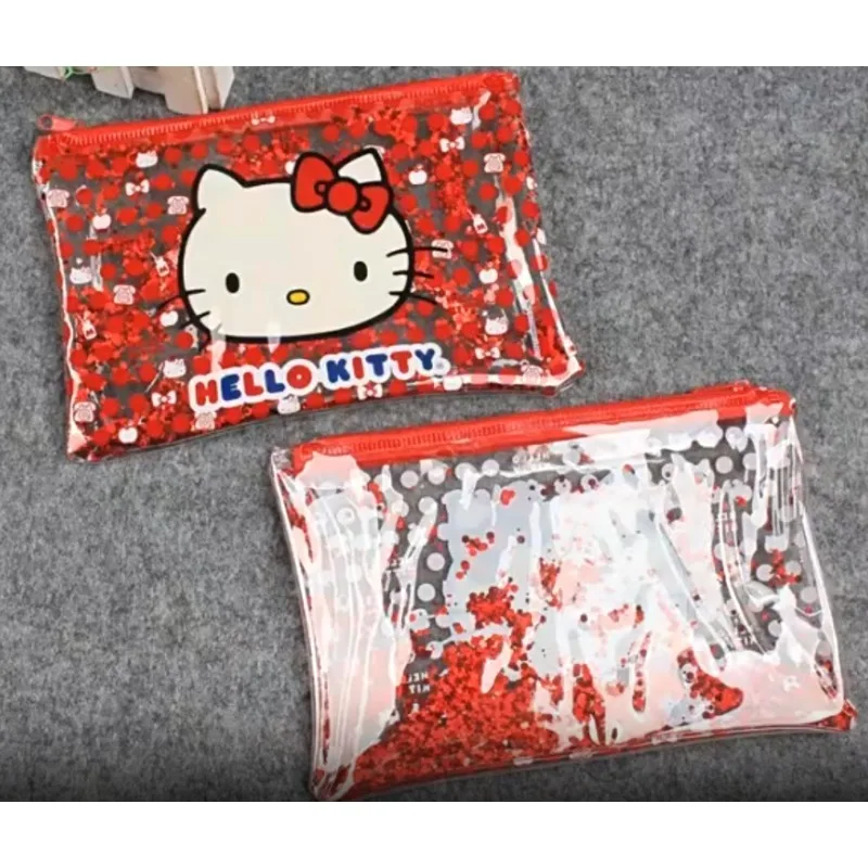 Hello Kitty PVC Zipper Storage Bag Flowing Sand Cute Cartoon Student Lipstick Makeup Stationery Bag Women Accessories Wholesale
Hello Kitty PVC Zipper Storage Bag Flowing Sand Cute Cartoon Student Lipstick Makeup Stationery Bag Women Accessories Wholesale