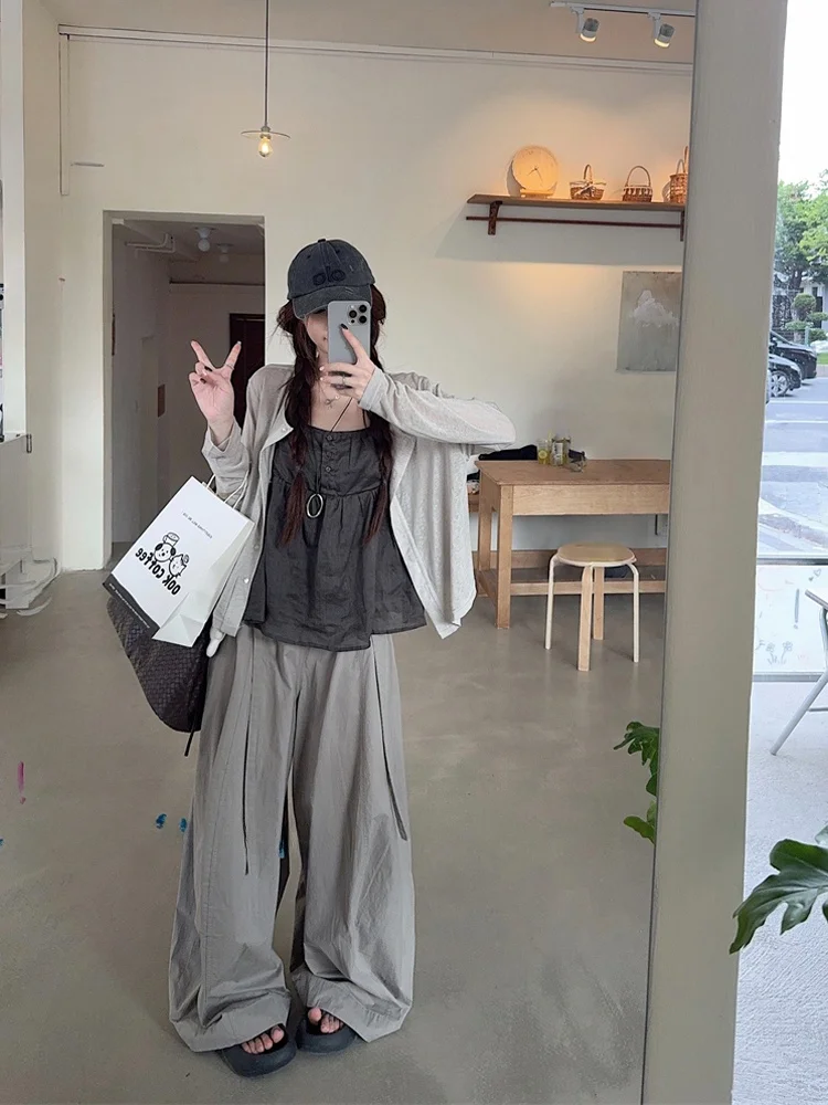 Long Sve Open Cardigan Set Women's Casual Inner Wear Wide Leg Pants Faionable Autumn Outfit Comfortable Trendy
Long Sve Open Cardigan Set Women's Casual Inner Wear Wide Leg Pants Faionable Autumn Outfit Comfortable Trendy