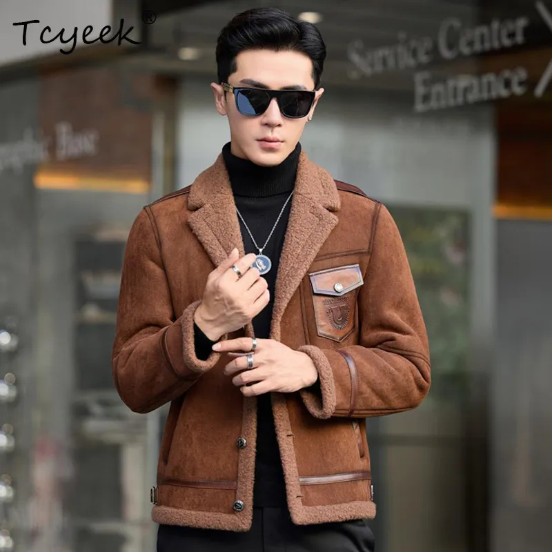 Tcyeek 100% Wool Fur Coat Men Winter Jackets for Man Warm Sheep Shearling Jacket Mens Fur Jacket Coat Куртка Мужская Зимняя
Tcyeek 100% Wool Fur Coat Men Winter Jackets for Man Warm Sheep Shearling Jacket Mens Fur Jacket Coat Куртка Мужская Зимняя
