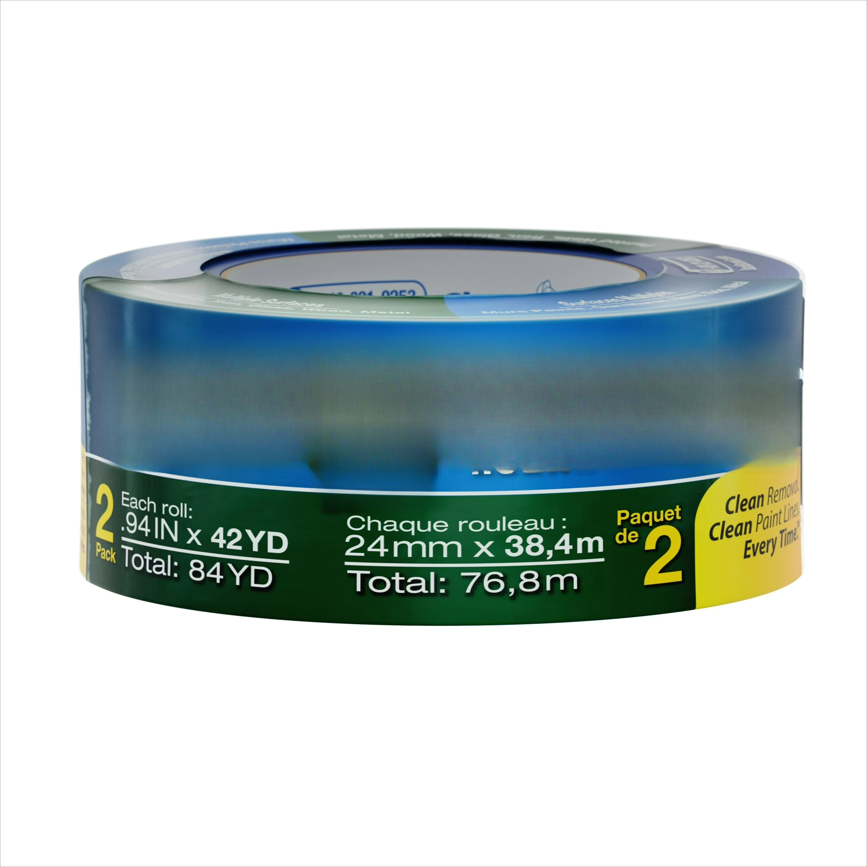 Clean Release 0.94 дюйма x 42 ярда. Синяя малярная лента, 2 рулона
Clean Release 0.94 дюйма x 42 ярда. Синяя малярная лента, 2 рулона