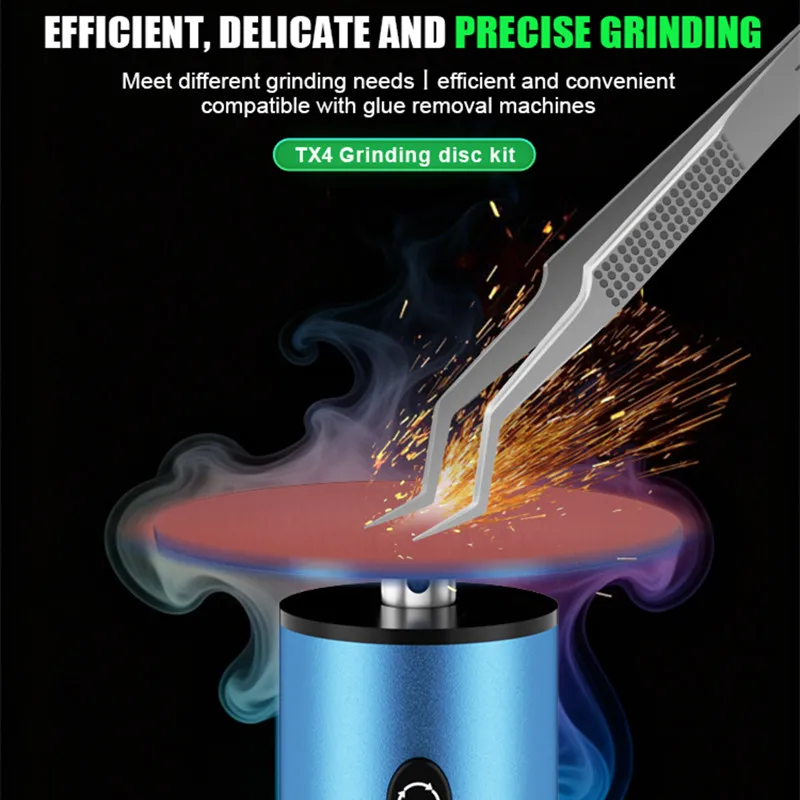 RELIFE TX4 Efficient Delicate Grinding Disc Kit Compatible Glue Removal Machine for Blade Sharpening Tweezers Repair Tool Set
RELIFE TX4 Efficient Delicate Grinding Disc Kit Compatible Glue Removal Machine for Blade Sharpening Tweezers Repair Tool Set