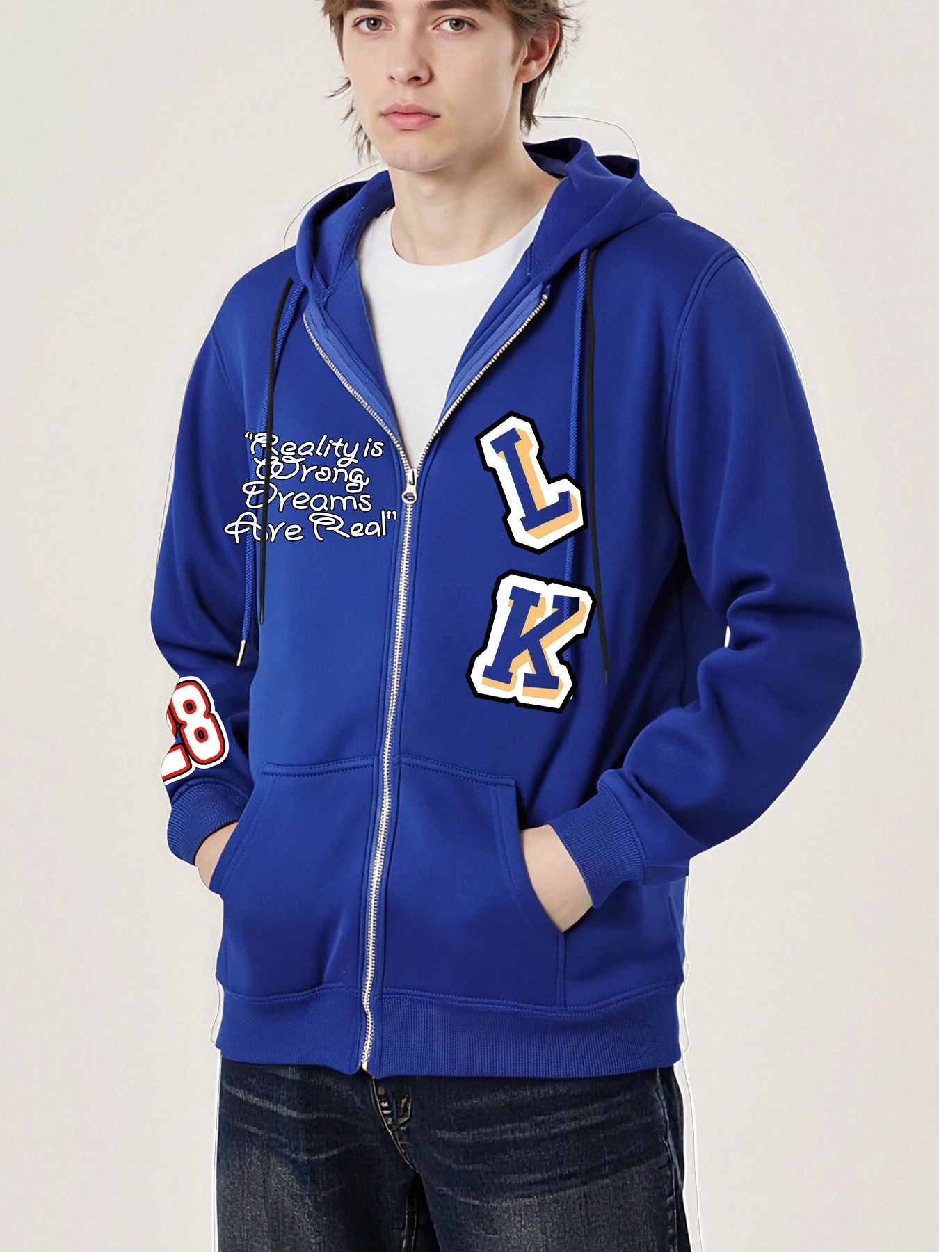 Number 28 And Letter L K Printing Male Zipper Hoody Hip Hop Fashion Long Sleeve High Quality Hooded Autumn Casual Clothes Unisex
Number 28 And Letter L K Printing Male Zipper Hoody Hip Hop Fashion Long Sleeve High Quality Hooded Autumn Casual Clothes Unisex