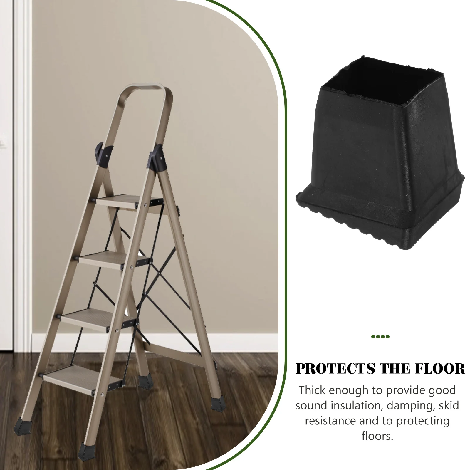 4pcs Silicone Ladder Feet Covers Anti Slip Floor Protectors Durable High Temperature Mats Sound Insulation Damping Skid 
4pcs Silicone Ladder Feet Covers Anti Slip Floor Protectors Durable High Temperature Mats Sound Insulation Damping Skid