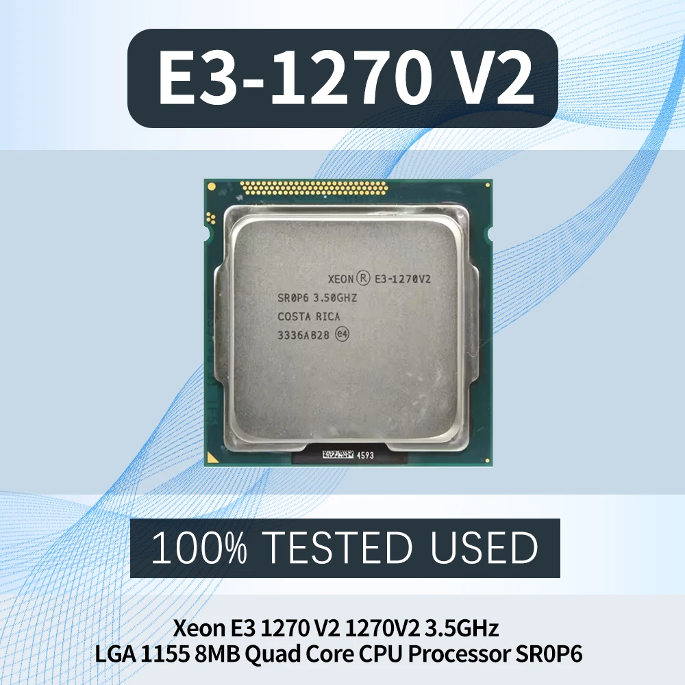 Xeon E3 1270 V2 1270V2 3.5GHz LGA 1155 8MB Quad Core CPU Processor SR0P6
Xeon E3 1270 V2 1270V2 3.5GHz LGA 1155 8MB Quad Core CPU Processor SR0P6