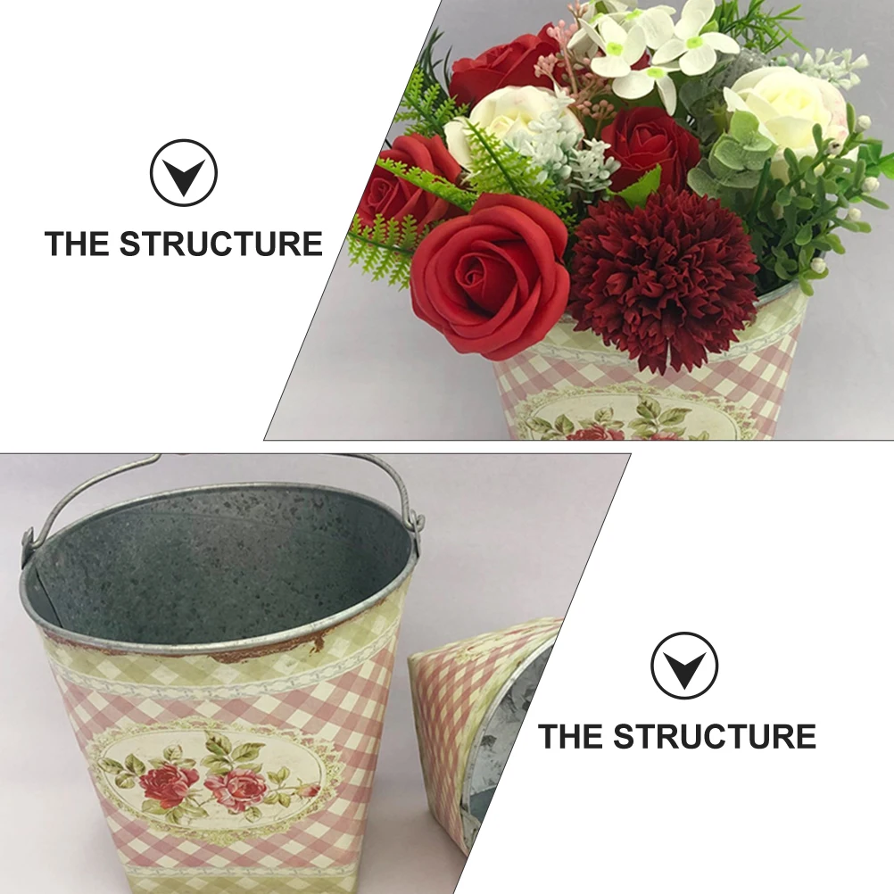2 Pcs Iron Flower Pot with Handle Table Decoration Garden Pots Farmers Pottery Large Flowerpot Vintage Floral Containers Plant
2 Pcs Iron Flower Pot with Handle Table Decoration Garden Pots Farmers Pottery Large Flowerpot Vintage Floral Containers Plant