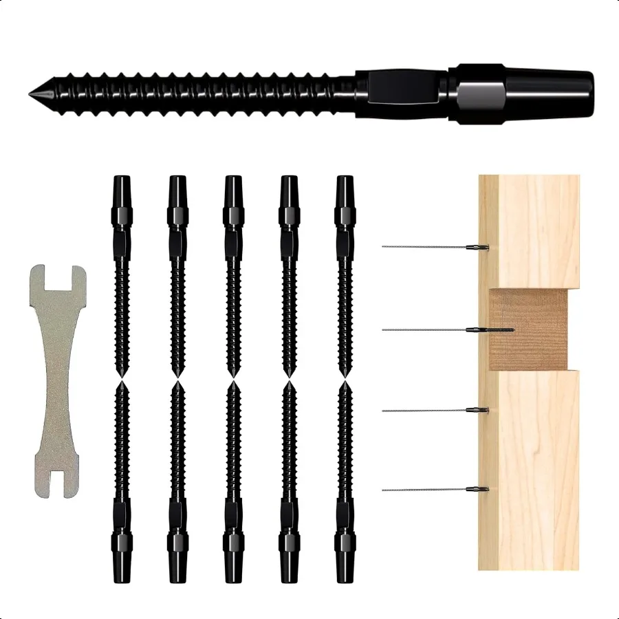 5 Pair Black Cable Railing Kit Invisible Crimp Fitting Cable Railing Hardware RightLeft Handed Thread Swage Lag Screws for Wood
5 Pair Black Cable Railing Kit Invisible Crimp Fitting Cable Railing Hardware RightLeft Handed Thread Swage Lag Screws for Wood