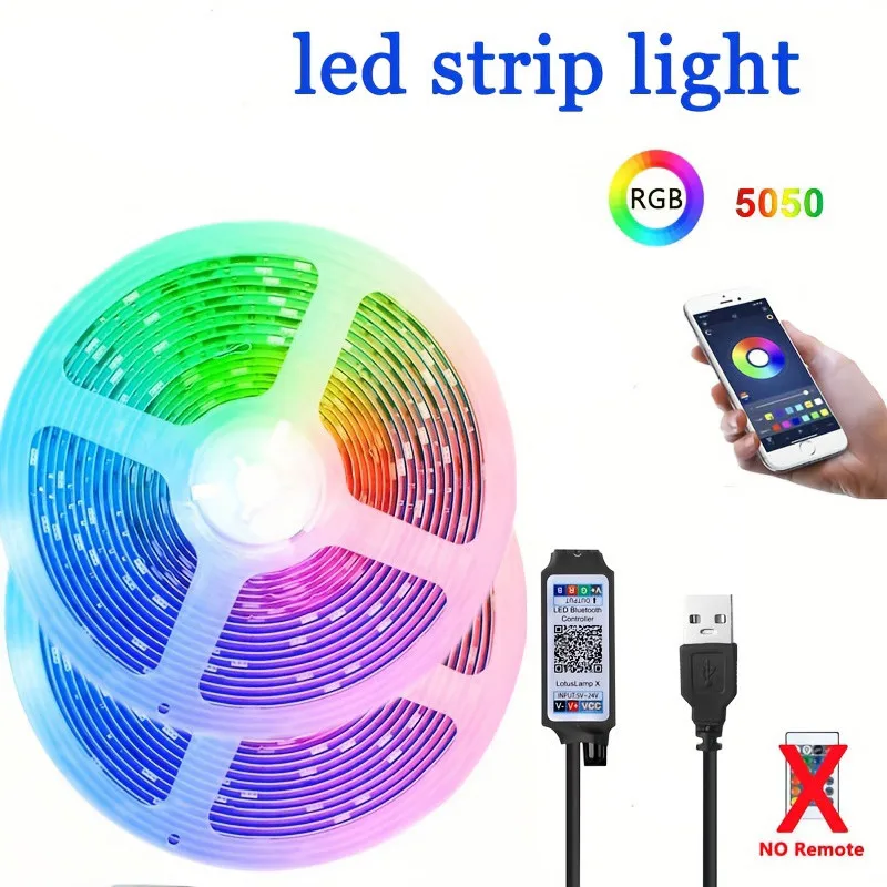 Модная Светодиодная лампа 3/5/10/20/30 м с изменением цвета RGB 5050, Bluetooth без пульта дистанционного управления, украшение для спальни
Модная Светодиодная лампа 3/5/10/20/30 м с изменением цвета RGB 5050, Bluetooth без пульта дистанционного управления, украшение для спальни