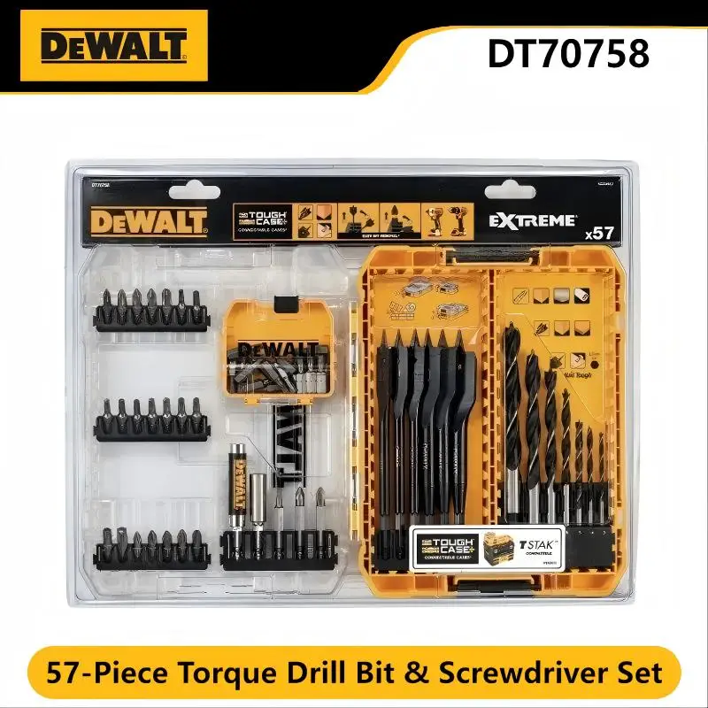 DEWALT DT70758 Набор динамометрических сверл и отверток из 57 предметов — заостренный TORX, деревообработка, плоская дрель, аксессуары для электроинструментов
DEWALT DT70758 Набор динамометрических сверл и отверток из 57 предметов — заостренный TORX, деревообработка, плоская дрель, аксессуары для электроинструментов