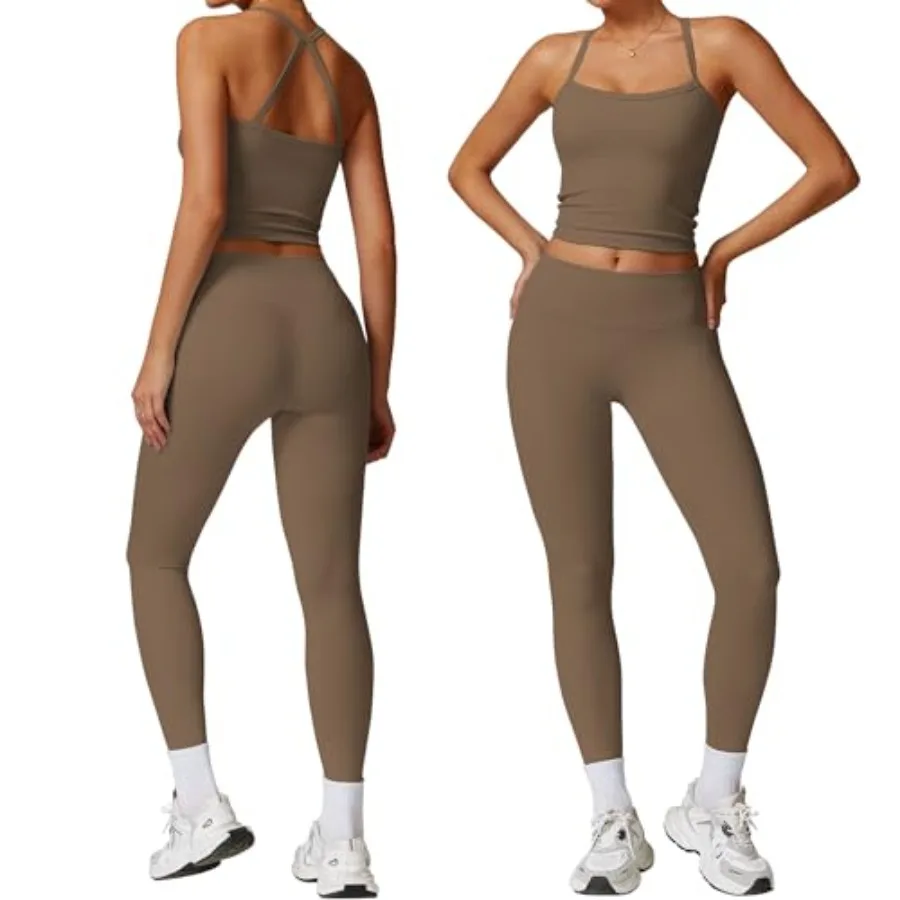 Women 2 Pcs Workout Sets NEW Yoga Outfit Open Back Tank Top High Waisted Leggings Gym Sets Tracksuits
Women 2 Pcs Workout Sets NEW Yoga Outfit Open Back Tank Top High Waisted Leggings Gym Sets Tracksuits