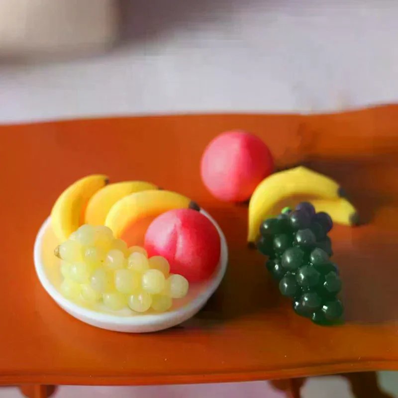 6Pcs Mini Simulation Fruit Plate Grape Banana Peach Dollhouse Kitchen Decoration
6Pcs Mini Simulation Fruit Plate Grape Banana Peach Dollhouse Kitchen Decoration