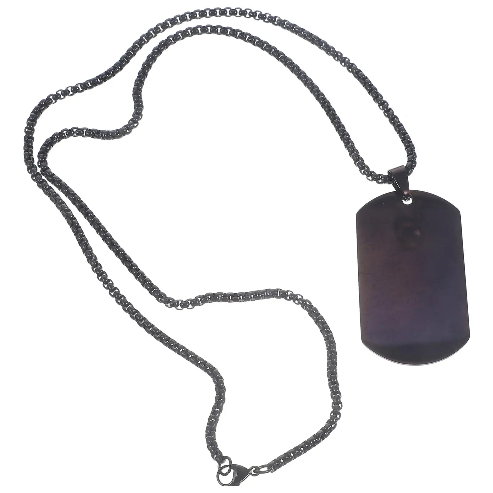 Dog Tag Necklace Black Tags Pendant Customizable Chain Fashion Trendy Simple Design Perfect Gift For Men
Dog Tag Necklace Black Tags Pendant Customizable Chain Fashion Trendy Simple Design Perfect Gift For Men