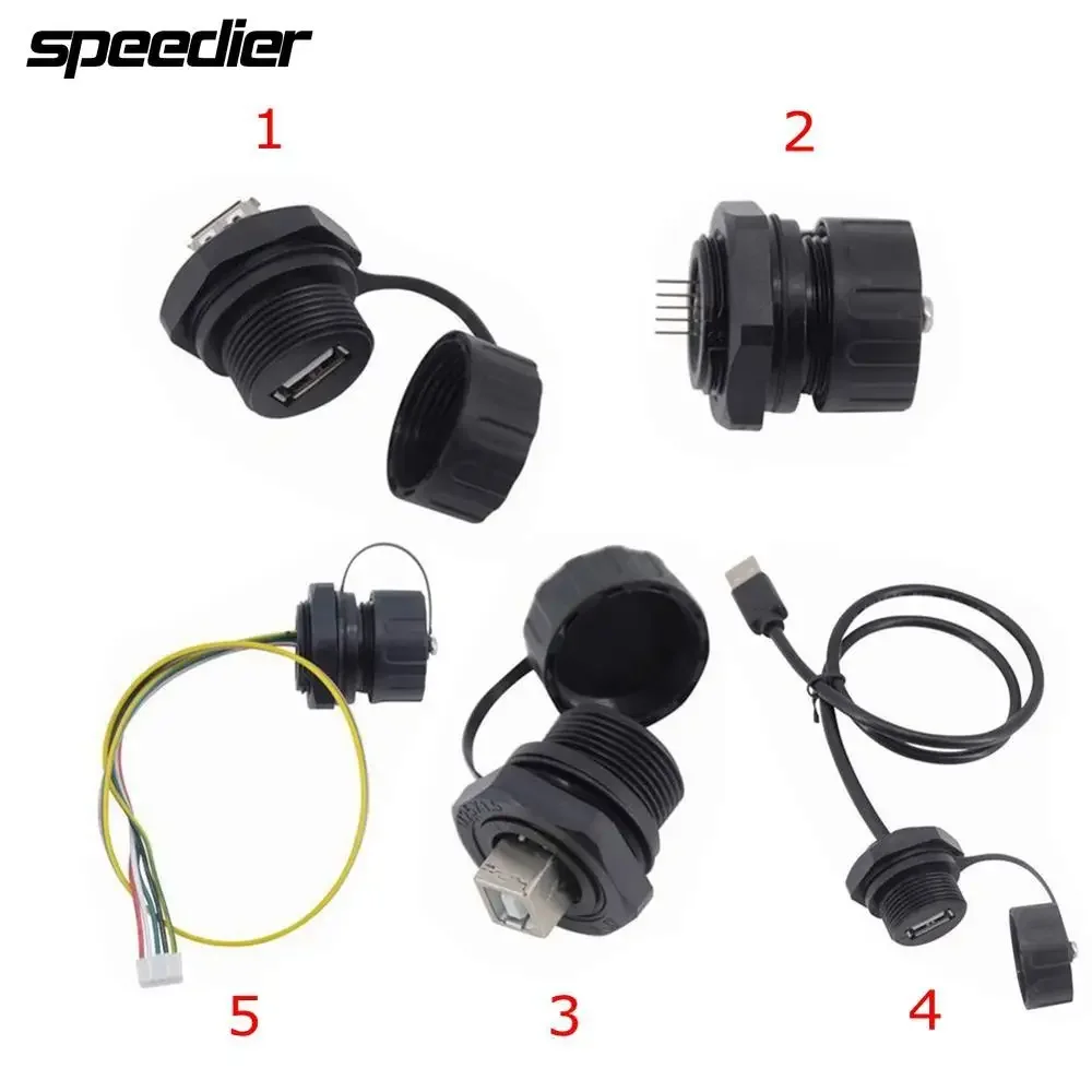 USB 2.0 Waterproof Aviation Connector Plug Type A Female Socket M20 M25 Panel Mount Waterproof IP68 Extension Cable With Cap
USB 2.0 Waterproof Aviation Connector Plug Type A Female Socket M20 M25 Panel Mount Waterproof IP68 Extension Cable With Cap