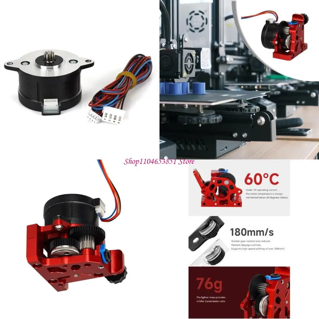 Double Gear Extruder HGX-LITE-Extruder Hardened Steel Reduction Gear High Speed Motor For CR10 Ender3 3D Printers
Double Gear Extruder HGX-LITE-Extruder Hardened Steel Reduction Gear High Speed Motor For CR10 Ender3 3D Printers