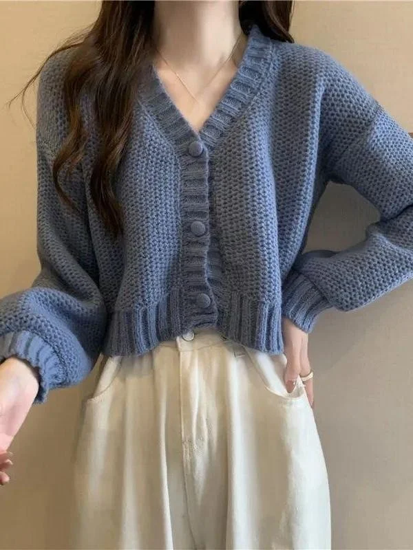 Ladies' Korean Style Loose Fit Long Sleeve Knitted Sweater Coat Slimming Open Cardigan Soft Comfortable Autumn Winter Outerwear
Ladies' Korean Style Loose Fit Long Sleeve Knitted Sweater Coat Slimming Open Cardigan Soft Comfortable Autumn Winter Outerwear
