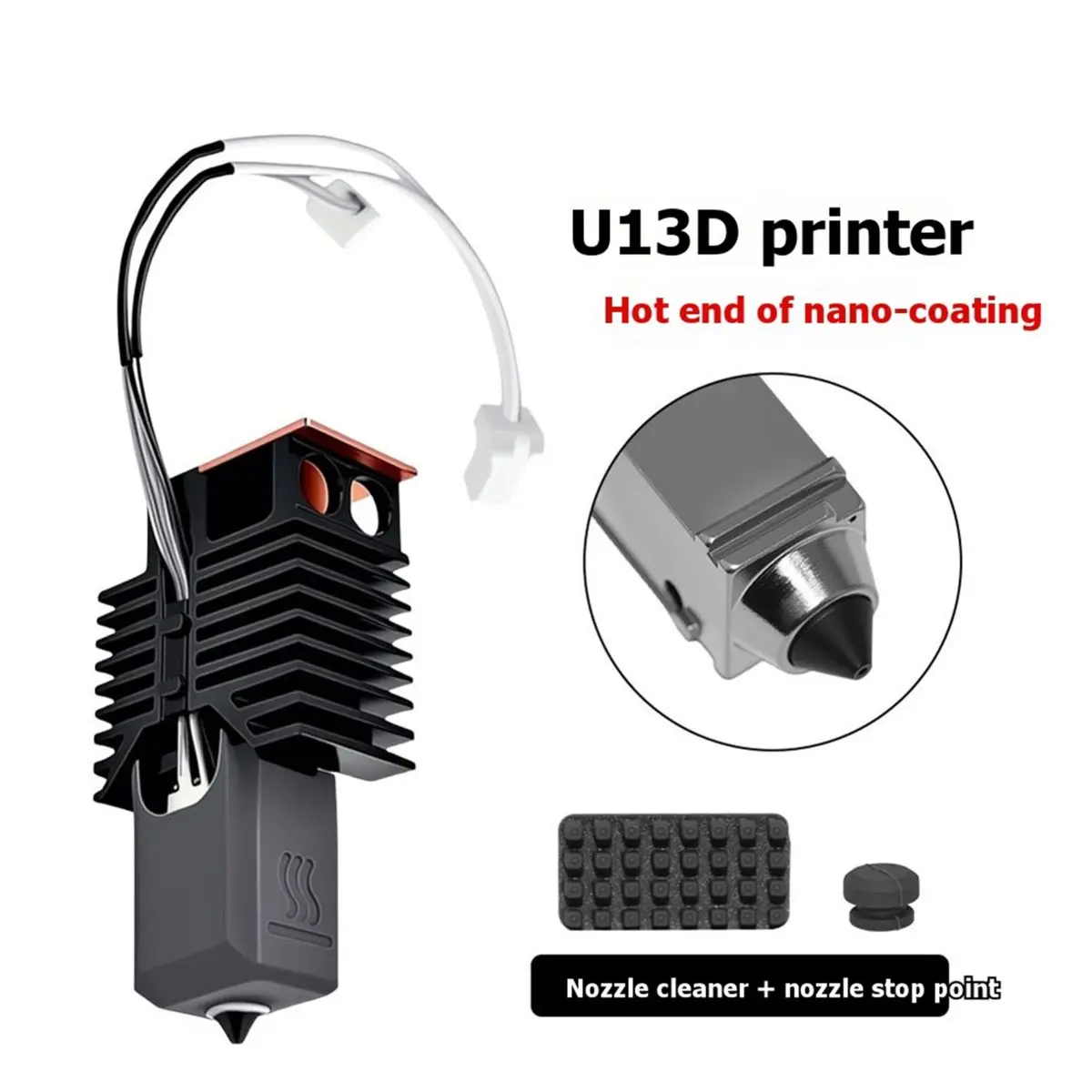 (B63C) For Snapmaker U1 Hotend Ceramic Block Kit 0.6mm Integrated Hardened Steel Nozzle for Snapmaker U1 3D Printer
(B63C) For Snapmaker U1 Hotend Ceramic Block Kit 0.6mm Integrated Hardened Steel Nozzle for Snapmaker U1 3D Printer