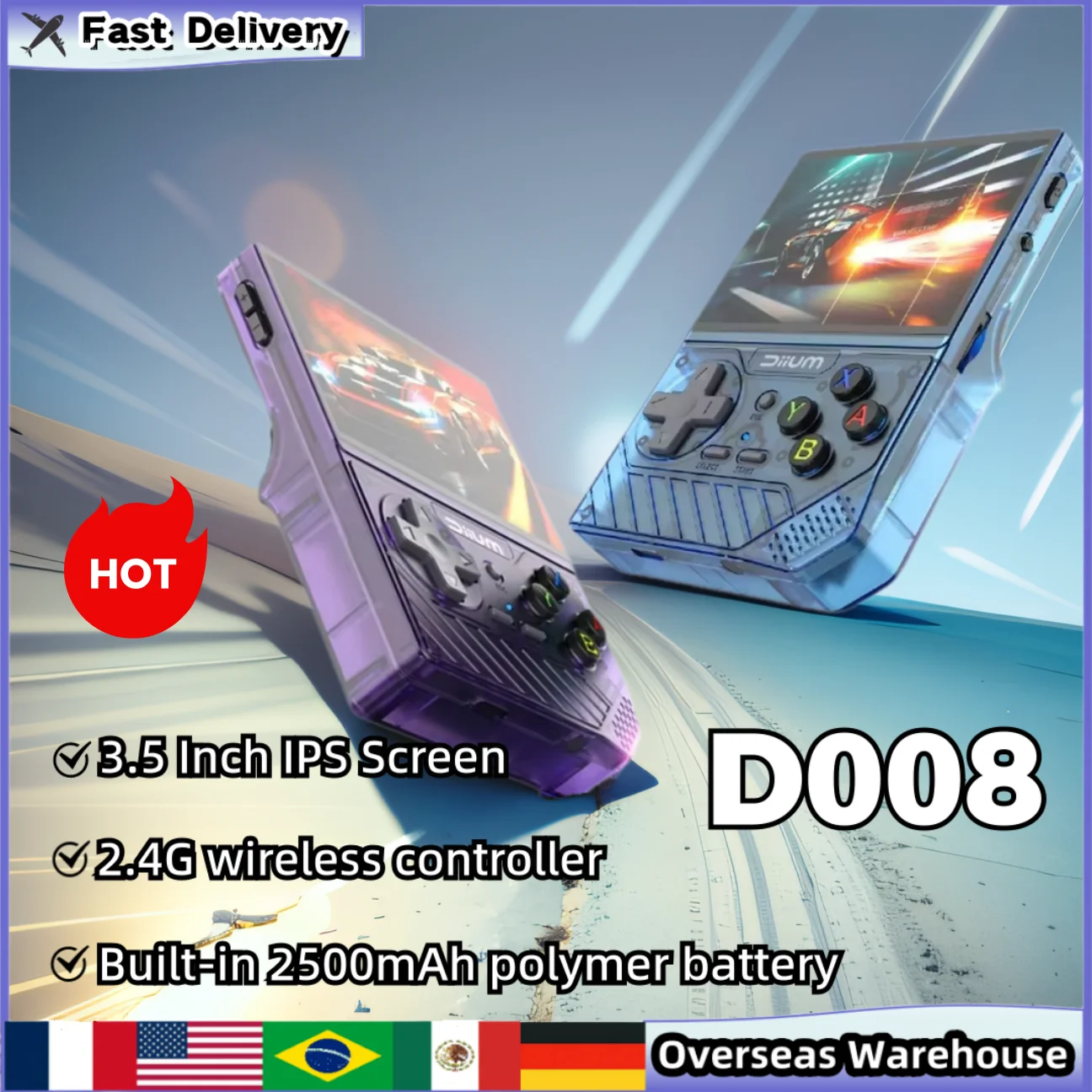 D008 Handheld Game Console 3.5 Inch IPS Screen Video Game Consoles Open Linux System Retro Video Player Games Man Gifts Boy Gift
D008 Handheld Game Console 3.5 Inch IPS Screen Video Game Consoles Open Linux System Retro Video Player Games Man Gifts Boy Gift